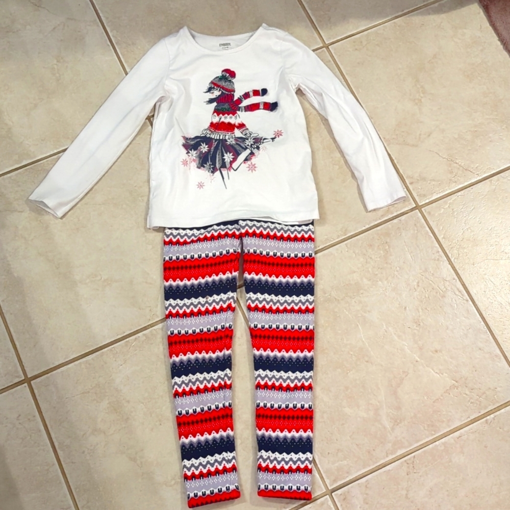 Gymboree size 7-8 girls fair isle pants and shirt set